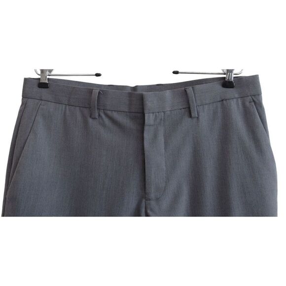 Perry Ellis Gray Slim Fit Dress Pants Sz 33 x 32 - Picture 2 of 5